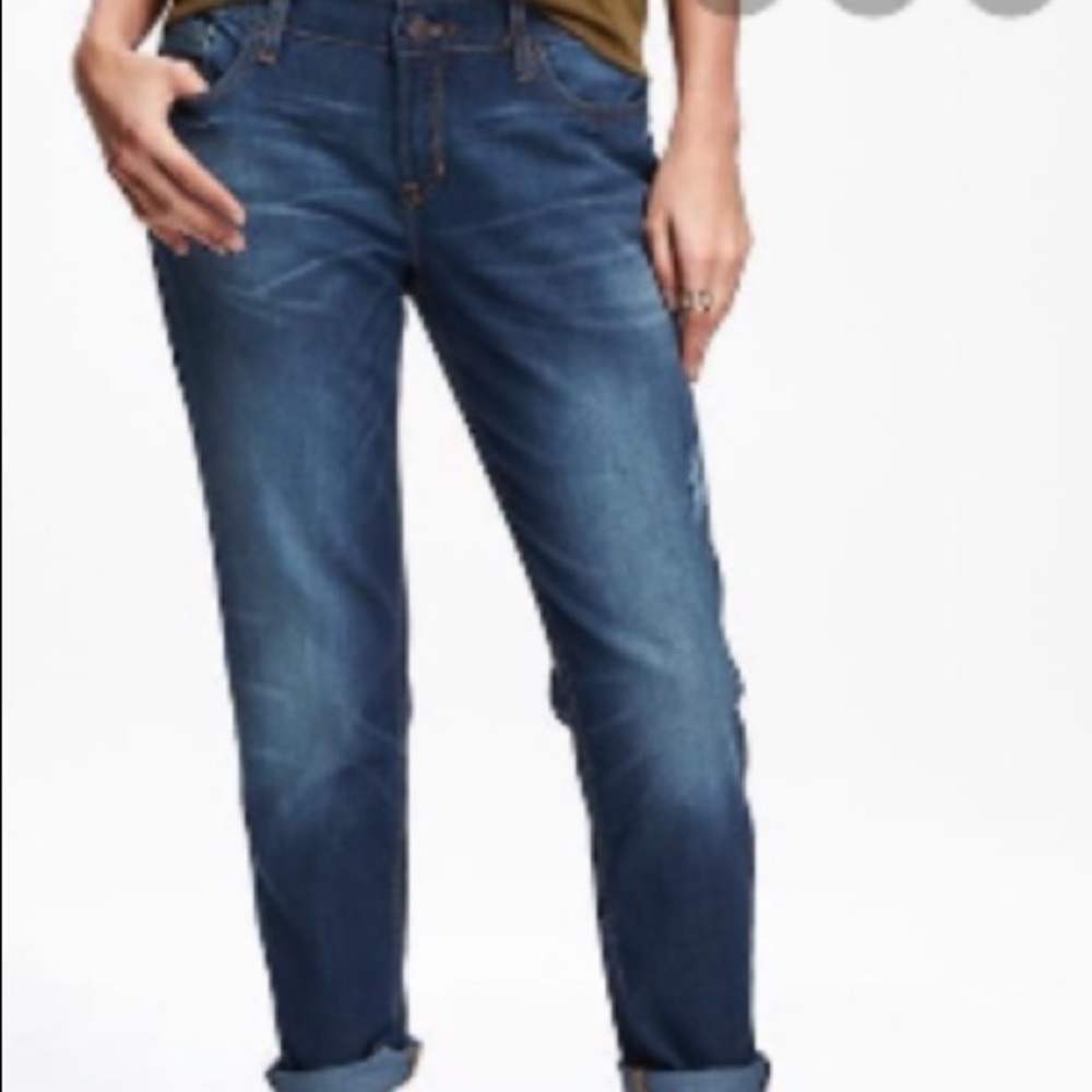 OLD NAVY 2 Long Boyfriend Ankle Skinny Lightly Distressed